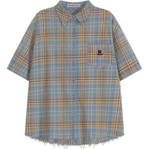 image:imageAelfric Eden Gradient Plaid Pocket Short Sleeve ShirtBlue