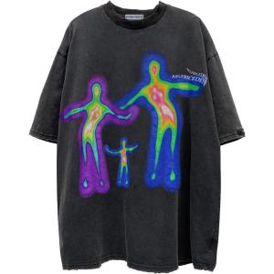 image:imageAelfric Eden Graphic Washed TShirts for Men Oversized Short Sleeve Tee Unisex Casual Streetwear Tops02black