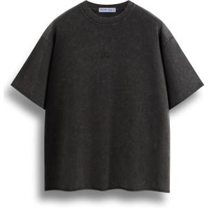 image:imageAelfric Eden Mens Oversized T Shirt Heavyweight Cotton Shirts Washed Vintage Tees Short Sleeve TopsBlack