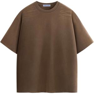 image:imageAelfric Eden Mens Oversized TShirt Unisex Gradient Washed Tee Vintage Cotton Short Sleeve Summer StreetwearBrown