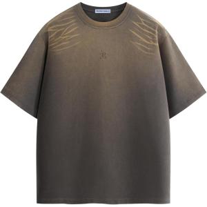 image:imageAelfric Eden Mens Oversized TShirt Unisex Gradient Washed Tee Vintage Cotton Short Sleeve Summer StreetwearDark Grey