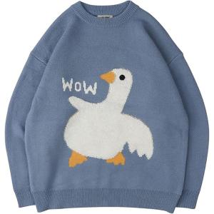 image:imageAelfric Eden Neon Color Block Knit Sweater Casual Oversized Pullover10blue