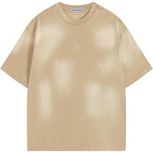 image:imageAelfric Eden Unisex Oversized Color Block Tshirts Men Vintage Washed Tees Cotton Casual Short Sleeve TopsSand