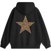 image:imageAelfric Eden Hoodies Leopard Print Star Hoodie Graphic Hooded Pullover Sweatshirt Streetwear 2025 Trendy Tops OutfitsBlack