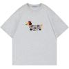 image:imageAelfric Eden Mens Oversized Graphic Tees Dog Embroidery Casual Women Tshirts Short Sleeve Top Cotton Cute Tee ShirtGrey