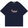 image:imageAelfric Eden Mens Oversized Graphic Tees Dog Embroidery Casual Women Tshirts Short Sleeve Top Cotton Cute Tee ShirtNavy Blue