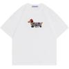 image:imageAelfric Eden Mens Oversized Graphic Tees Dog Embroidery Casual Women Tshirts Short Sleeve Top Cotton Cute Tee ShirtWhite
