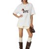 image:imageAelfric Eden Mens Oversized Graphic Tees Dog Embroidery Casual Women Tshirts Short Sleeve Top Cotton Cute Tee ShirtWhite