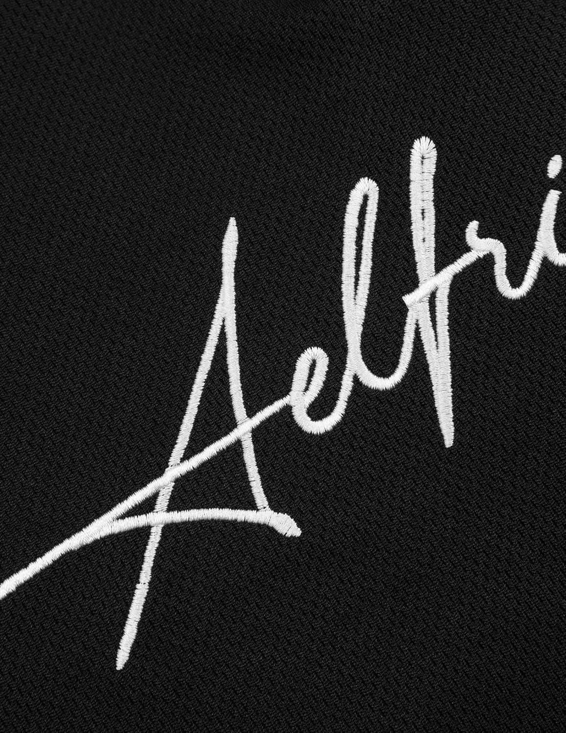 image:imageAelfric Eden Mens Vintage Letter Polo Tee Oversized Button Collar Graphic Patchwork T Shirt Short Sleeve Summer TopsBlack