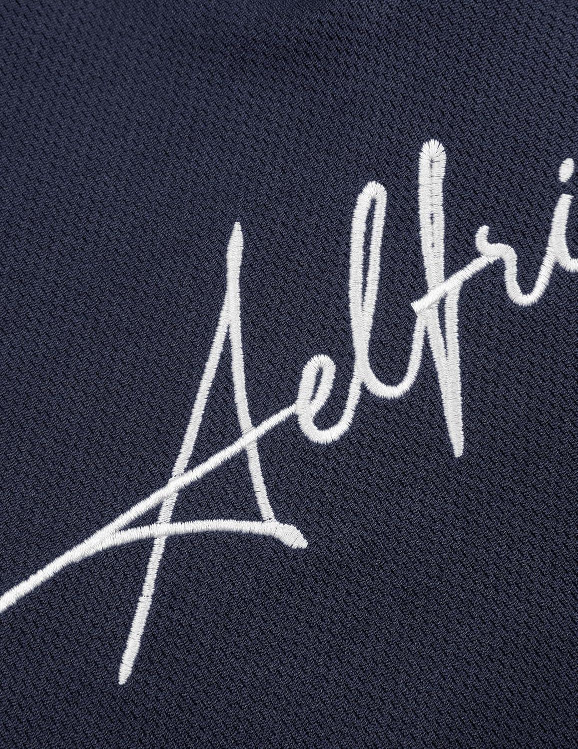 image:imageAelfric Eden Mens Vintage Letter Polo Tee Oversized Button Collar Graphic Patchwork T Shirt Short Sleeve Summer TopsNavy Blue