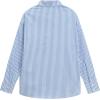 image:imageAelfric Eden Button Down Shirts Unisex Necktie Print Stripe Long Sleeve Shirt Casual Streetwear ShirtsBlue