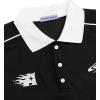 image:imageAelfric Eden Mens Vintage Letter Polo Tee Oversized Button Collar Graphic Patchwork T Shirt Short Sleeve Summer TopsBlack
