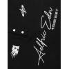 image:imageAelfric Eden Mens Vintage Letter Polo Tee Oversized Button Collar Graphic Patchwork T Shirt Short Sleeve Summer TopsBlack