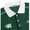 image:imageAelfric Eden Mens Vintage Letter Polo Tee Oversized Button Collar Graphic Patchwork T Shirt Short Sleeve Summer TopsGreen
