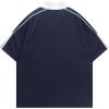 image:imageAelfric Eden Mens Vintage Letter Polo Tee Oversized Button Collar Graphic Patchwork T Shirt Short Sleeve Summer TopsNavy Blue