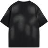 image:imageAelfric Eden Unisex Oversized Color Block Tshirts Men Vintage Washed Tees Cotton Casual Short Sleeve TopsBlack