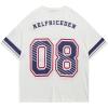 image:imageAelfric Eden Jersey Shirts for Women Y2k Oversized V Neck Graphic Tees Football Number Streetwear T Shirt TopsWhite