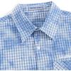 image:imageAelfric Eden Mens Cropped Boxy Button Down Plaid Shirts Washed Polo Tee Short Sleeve Casual Vintage T ShirtsBlue