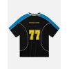 image:imageAelfric Eden Mens Jersey Shirts Stripe 7 Football Jersey Graphic Oversized V Neck Tees Short Sleeve T ShirtsBlack