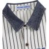 image:imageAelfric Eden Mens Striped Denim Collar Shirts Short Sleeve Button Down Polo Shirt Vintage Casual Summer Beach ShirtsBeige
