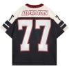 image:imageAelfric Eden Oversized Jersey Shirts for Men V Neck Tshirt Number  77 Graphic Unisex Short Sleeve Streetwear Tee TopsBlack