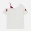 image:imageAelfric Eden Star Graphic Off The Shoulder Tee Womens Oversized Graphic Tees Short Sleeve Summer Cute T Shirts Y2K TopsWhite