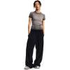 image:imageAelfric Eden Womens Basic T Shirts Summer Tops 2026 Crop Short Sleeve Slim Fit Tee Gradient Color Acid Wash Gym WorkoutBlack
