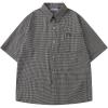 image:imageAelfric Eden Mens Button Down Plaid Shirts Short Sleeve Oversized Polo Tee Lightweight Vintage T Shirts UnisexBlack
