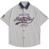 image:imageAelfric Eden Mens Striped Denim Collar Shirts Short Sleeve Button Down Polo Shirt Vintage Casual Summer Beach ShirtsBeige
