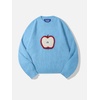 image:imageAelfric Eden Apple Graphic Cropped Sweater Fuzzy Soft Mohair Oversized Solid Knit Casual Pullover Trendy OutfitsBlue