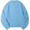 image:imageAelfric Eden Apple Graphic Cropped Sweater Fuzzy Soft Mohair Oversized Solid Knit Casual Pullover Trendy OutfitsBlue