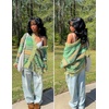 image:imageAelfric Eden Cardigan Sweater Open Front Casual Knit Cardigans Pinstripe Fashion Sweaters Y2k 2026 OutfitsGreen