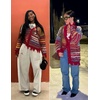 image:imageAelfric Eden Cardigan Sweater Open Front Casual Knit Cardigans Pinstripe Fashion Sweaters Y2k 2026 OutfitsRed
