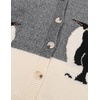 image:imageAelfric Eden Cardigan Sweater Open Front Knit Cardigans Penguin Graphic Color Blocking Sweaters Y2k OutfitsGrey