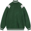 image:imageAelfric Eden Cardigan Sweaters for Women Zip Up Oversized Knit Cardigans Long Sleeve Contrast Color Number Sweater CoatGreen