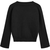 image:imageAelfric Eden Cropped Sweater for Women VNeck Flare Sleeve Crop Sweater Oversized Pullover Jumper Knit TopsBlack