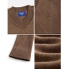 image:imageAelfric Eden Cropped Sweater for Women VNeck Flare Sleeve Crop Sweater Oversized Pullover Jumper Knit TopsBrown