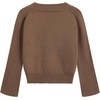 image:imageAelfric Eden Cropped Sweater for Women VNeck Flare Sleeve Crop Sweater Oversized Pullover Jumper Knit TopsBrown