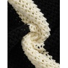 image:imageAelfric Eden Mens Striped Crochet Fall Sweaters Vinatge V Neck Pullover Sweater Long Sleeve Knit Textured SweaterBlack