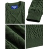 image:imageAelfric Eden Oversized Knit Sweater Solid Vintage Pullover Sweater Unisex Woven Crewneck Knitted TopsArmy Green