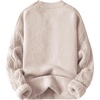 image:imageAelfric Eden Oversized Sweater 90s Vintage Cable Knit Long Sleeve Women Heavy Crewneck PulloverBeige