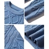image:imageAelfric Eden Oversized Sweater 90s Vintage Cable Knit Long Sleeve Women Heavy Crewneck PulloverBlue