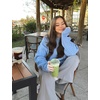 image:imageAelfric Eden Oversized Sweater 90s Vintage Cable Knit Long Sleeve Women Heavy Crewneck PulloverBlue