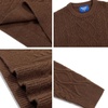 image:imageAelfric Eden Oversized Sweater 90s Vintage Cable Knit Long Sleeve Women Heavy Crewneck PulloverCoffee