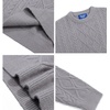 image:imageAelfric Eden Oversized Sweater 90s Vintage Cable Knit Long Sleeve Women Heavy Crewneck PulloverGrey