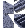 image:imageAelfric Eden Oversized Sweater 90s Vintage Cable Knit Long Sleeve Women Heavy Crewneck PulloverHaze Blue
