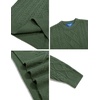 image:imageAelfric Eden Oversized Sweater 90s Vintage Cable Knit Long Sleeve Women Heavy Crewneck PulloverLight Green