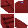 image:imageAelfric Eden Oversized Sweater 90s Vintage Cable Knit Long Sleeve Women Heavy Crewneck PulloverRed