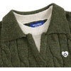 image:imageAelfric Eden Oversized Sweater Fake Two Classic Basic Polo V Neck Sweaters Casual Soft Knit Pullover Streetwear TopsGreen