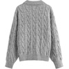 image:imageAelfric Eden Oversized Sweater Fake Two Classic Basic Polo V Neck Sweaters Casual Soft Knit Pullover Streetwear TopsLight Gray